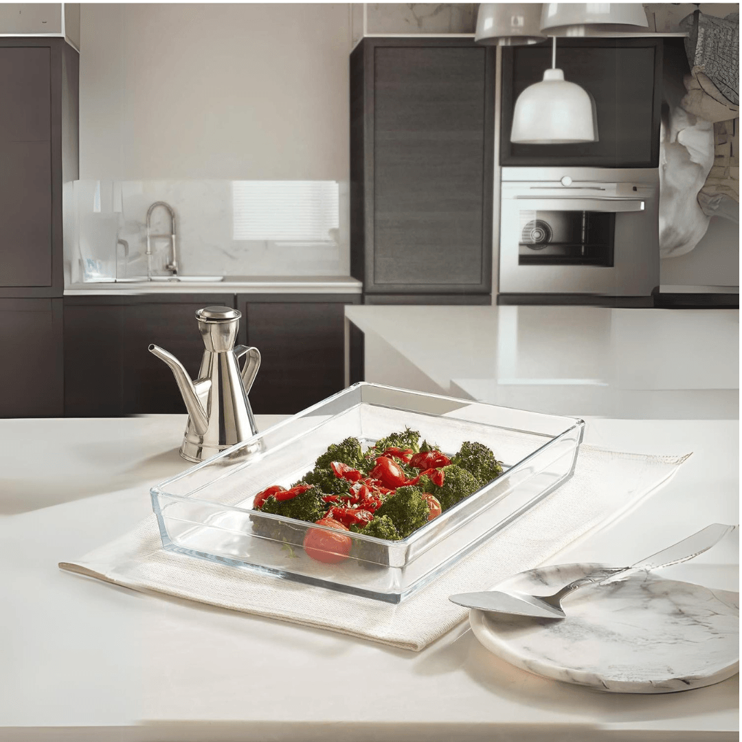 Premium Pyrex Rectangular Glass Casserole 36.7 × 25.7 × 6 CM