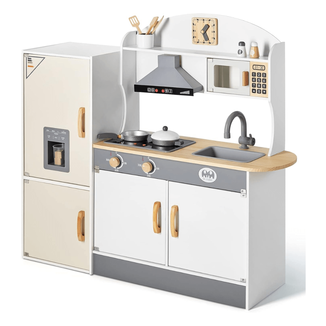 Pretend Play Huge Kitchen Wooden Toy For Kids