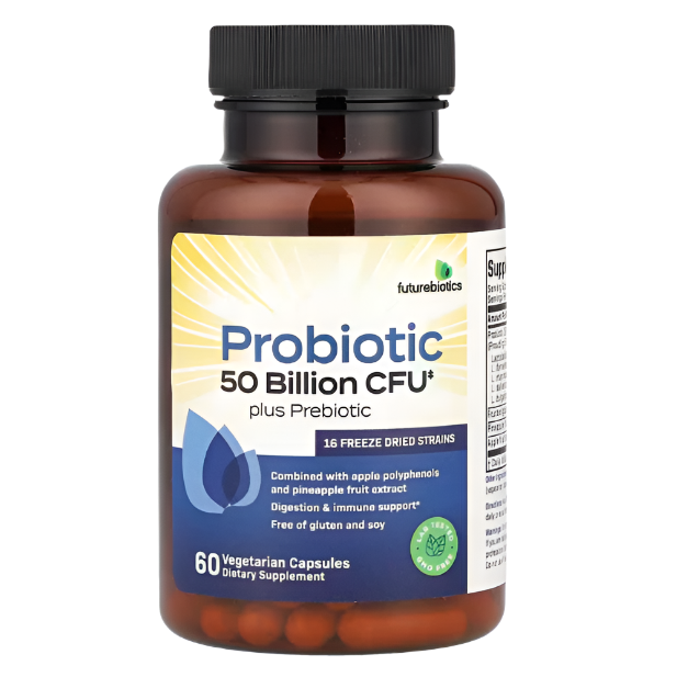Futurebiotics, Probiotic Plus Prebiotic, 50 Billion CFU, 60 Vegetarian Capsules (25 Billion CFU per Capsule)