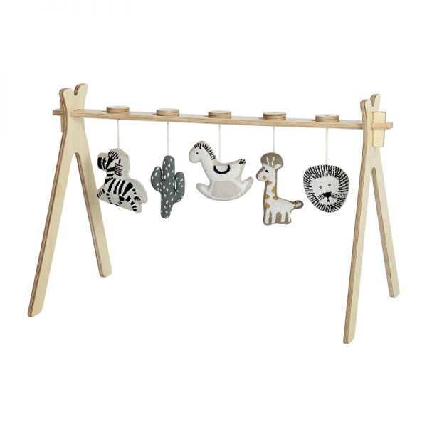 Quax Tipi Activity Arch Jungle Playmat With Knitted Toys