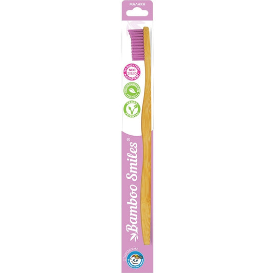 Bamboo Smiles Toothbrush Adult Soft Purple - Medaid International