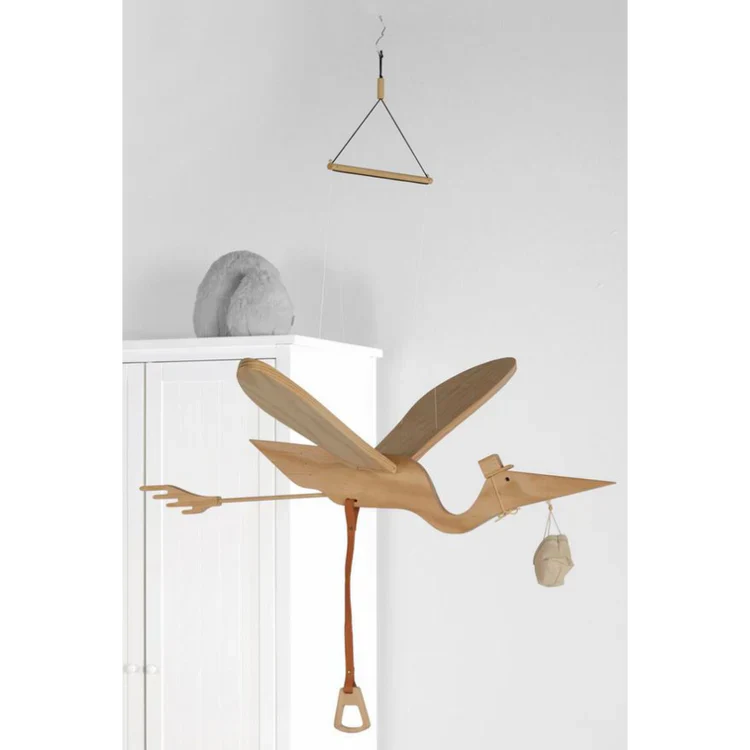 Quax - Mobile Bird Pelican - Wood Nursery Hanging