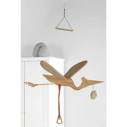 Quax - Mobile Bird Pelican - Wood Nursery Hanging