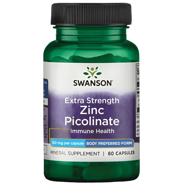 Swanson Zinc Picolinate 50mg Mineral Supplement, 60 Tablets