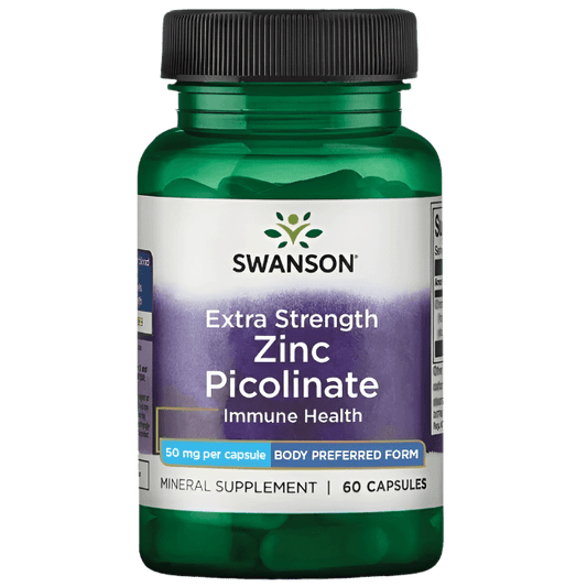 Swanson Zinc Picolinate 50mg Mineral Supplement, 60 Tablets