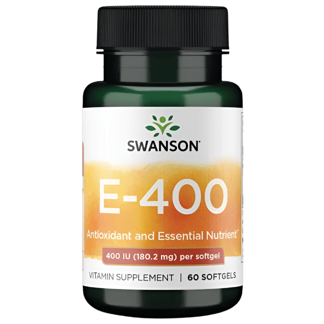 Swanson Vitamin E – 180 mg (400 IU) | 60 Softgels