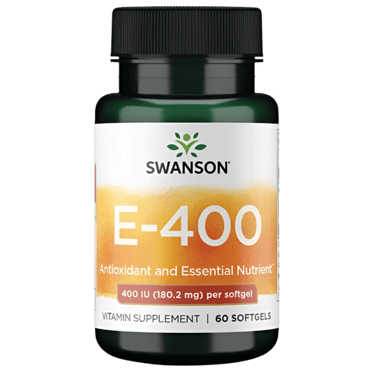 Swanson Vitamin E – 180 mg (400 IU) | 60 Softgels