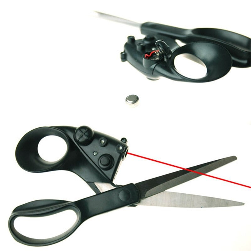 Laser Guided Scissors DIY Infrared Positioning Laser Stainless Steel