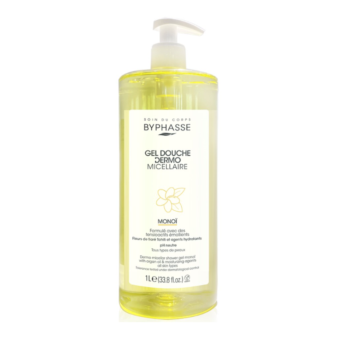 Byphasse gel douche dermo micellaire - Monoi 1L