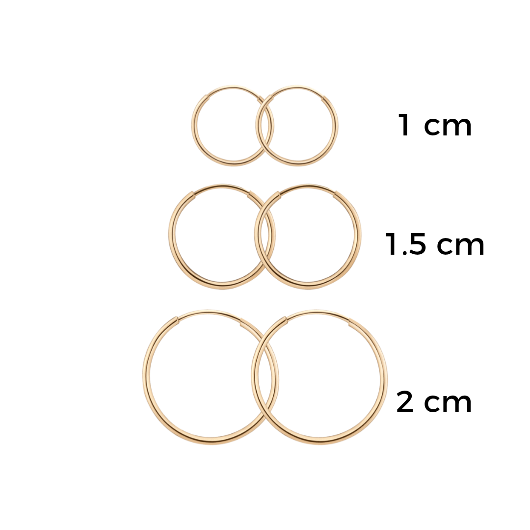Earings 3 pairs of hoops set #510