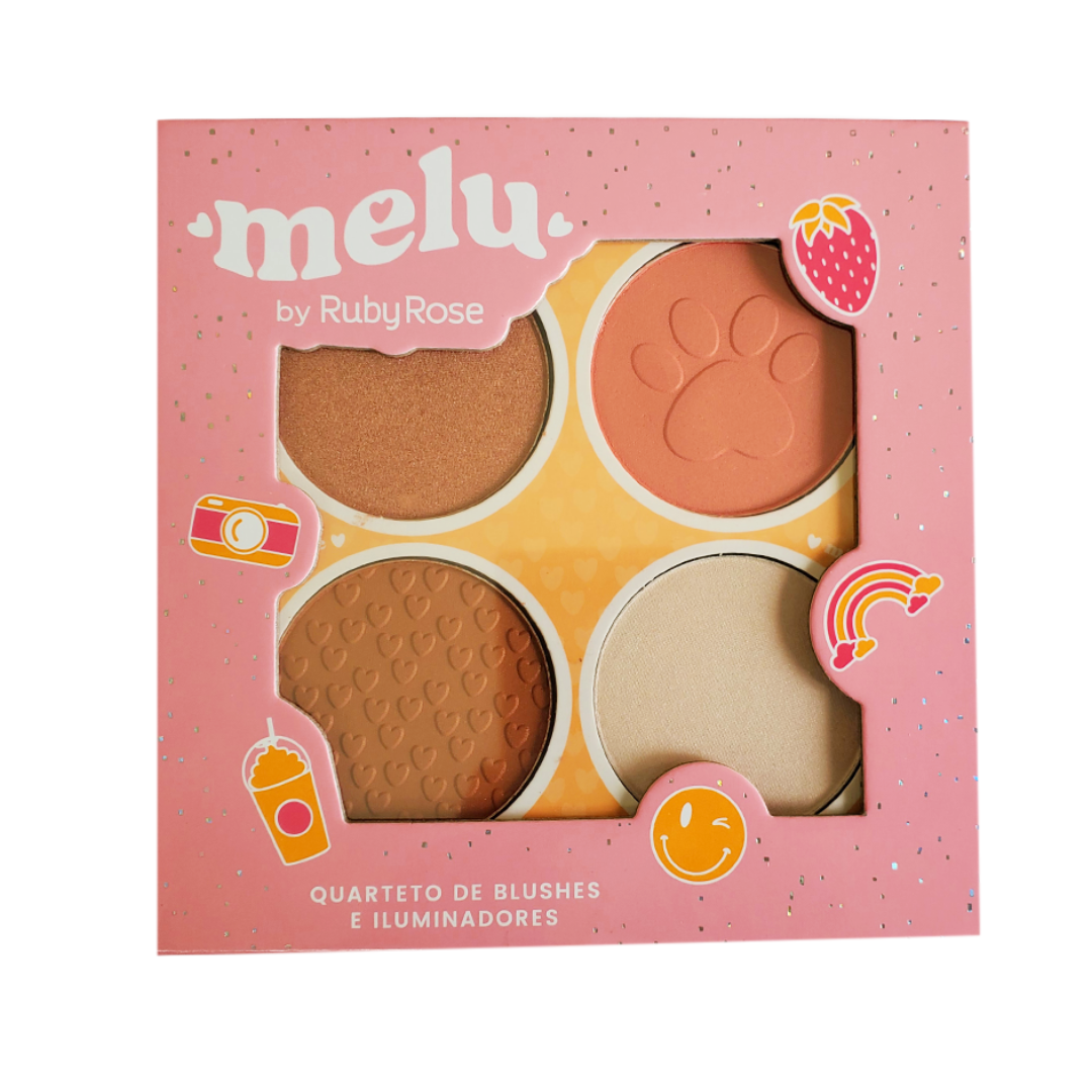 Melu blush palette, highlighter & bronzer HB-7532
