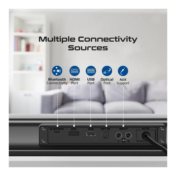 Promate STREAMBAR-30.EU 30W BassBoost™ SoundBar with Subwoofer