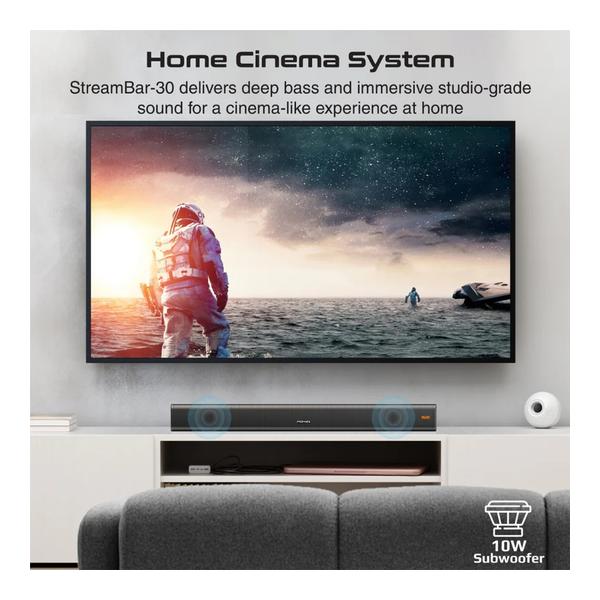 Promate STREAMBAR-30.EU 30W BassBoost™ SoundBar with Subwoofer