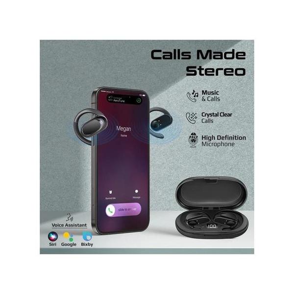 Promate AeroTune SportFit Open Ear True Wireless Earbuds with IntelliTouch