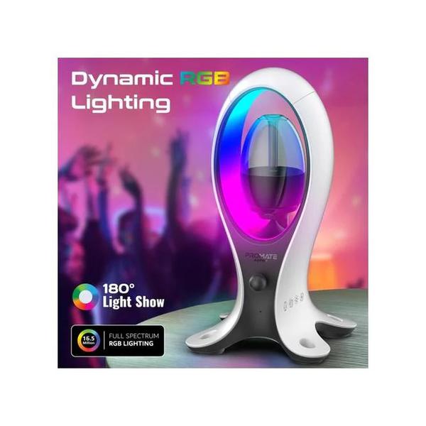 Promate Alpha-X Dynamic High Fidelity Dual Mode RGB Speaker w/ Headphone Stand & USB Hub