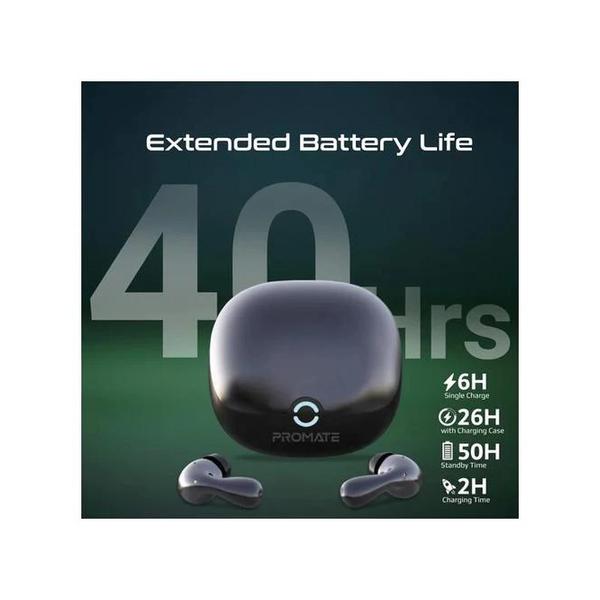 Promate Baton High-Definition Hybrid ANC TWS Earbuds with IntelliTouch