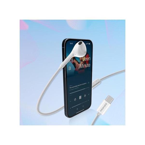 Promate Earbuds with USB-C Connector Ergonomic In-Ear USB-C