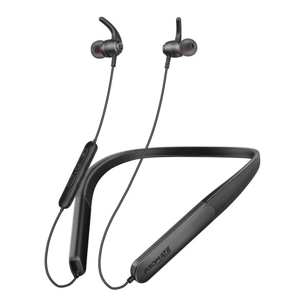 Promate Leap-200H SportFit™ High Fidelity Wireless ENC Neckband Earphones with 200 Hours Playtime