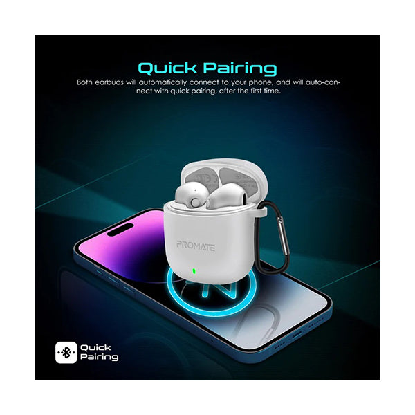 Promate, Lima High Definition ENC TWS Wireless Earbuds with IntelliTouch - LIMA
