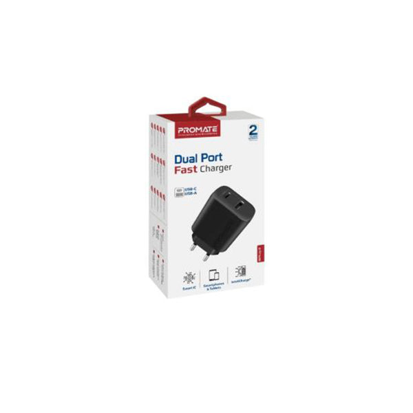 Promate, BIPLUG-2.EU 17W High-Speed Dual Port Charger