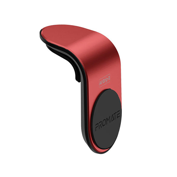 Promate, AirGrip-3 AC Vent Phone Holder, Universal Air Vent Magnetic Holder with Quick Clip Mounting, Secure Vent Grip, Anti-Slip and 360 Degree Rotation Phone Car Mount for Smartphones, GPS
