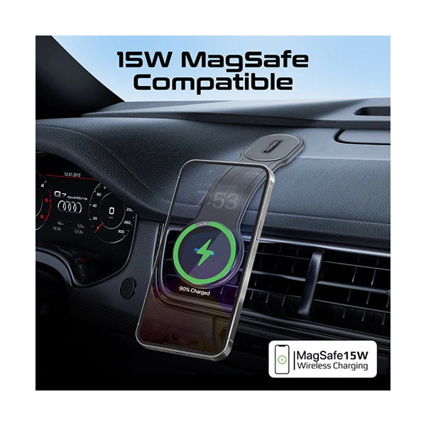 Promate, LaxMount-15W, 15W MagSafe Compatible Flexible Smartphone Charging Mount