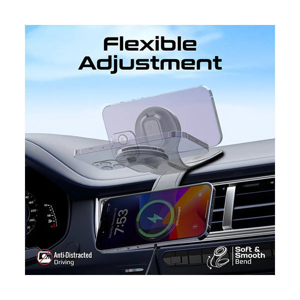 Promate, LaxMount-15W, 15W MagSafe Compatible Flexible Smartphone Charging Mount