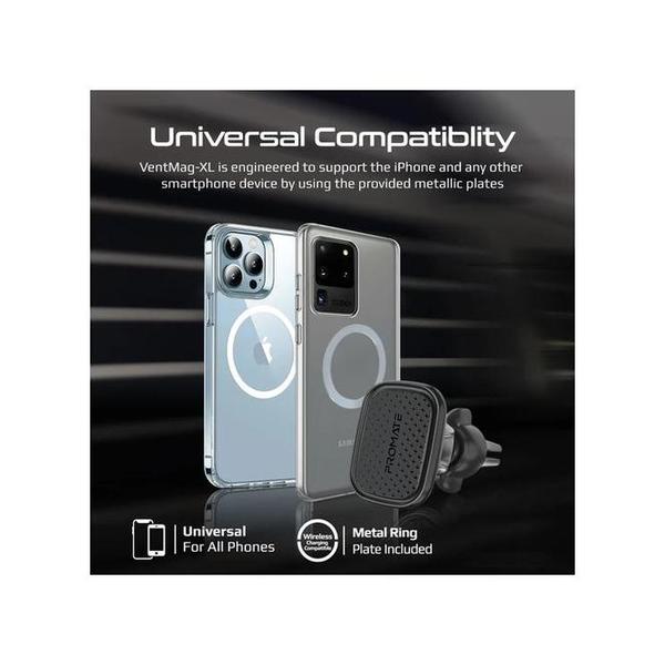 Promate VentMag-XL SecureGrip AC Vent Magnetic Smartphone Holder