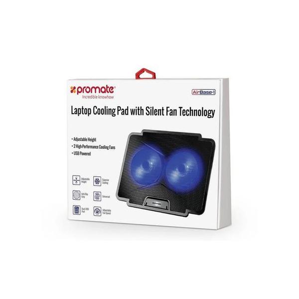 Promate AirBase-1 Laptop Cooling Pad with Silent Fan Technology