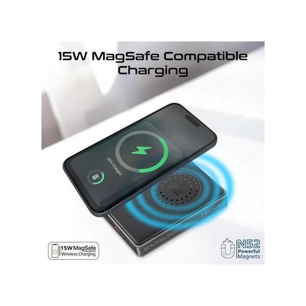 Promate Blade-10 Ultra-Compact Aluminum Crafted MagSafe Compatible Wireless Charging PowerBank
