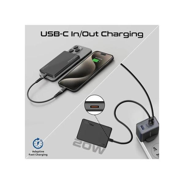 Promate Blade-5 Ultra-Slim Aluminum Crafted MagSafe Compatible Wireless Charging PowerBank