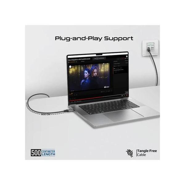 Promate CLink-RJ45 High-Speed USB-C to Gigabit Ethernet Cable