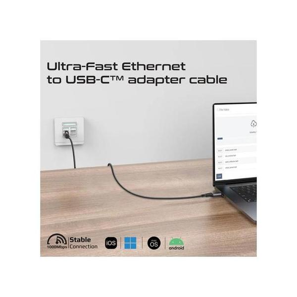 Promate CLink-RJ45 High-Speed USB-C to Gigabit Ethernet Cable