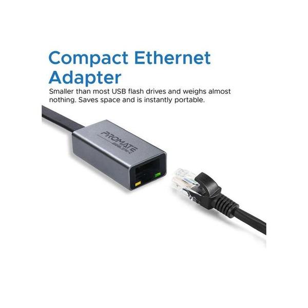 Promate GigaLink-C High Speed USB-C to Gigabit Ethernet Adapter