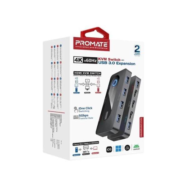 Promate MediaSwitch-2T Ultra-HD 8K@60Hz HDMI Switch