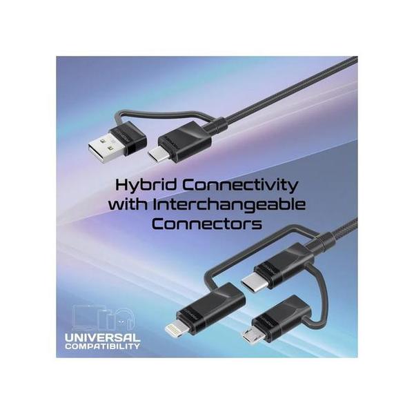 Promate PentaPower 6-in-1 Hybrid Multi-Connector cable for Charging & Data Transfer