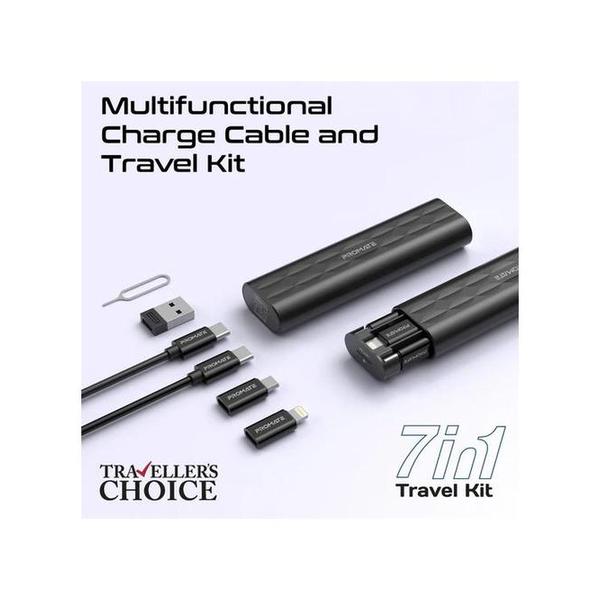 Promate PERK Compact All in 1 Charging Cable and Travel Kit