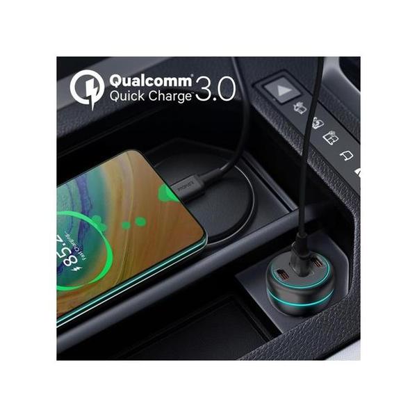 Promate PowerDrive-230 230W RapidCharge Car Charger with Dual Power Delivery and Quick Charge Ports