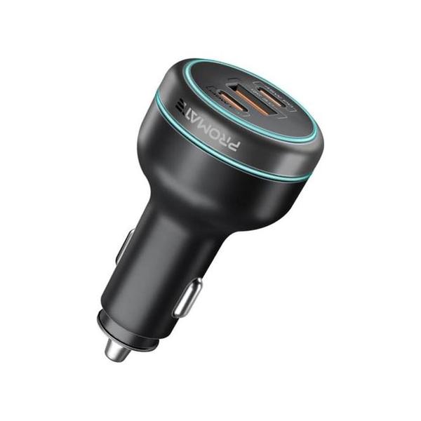 Promate PowerDrive-230 230W RapidCharge Car Charger with Dual Power Delivery and Quick Charge Ports