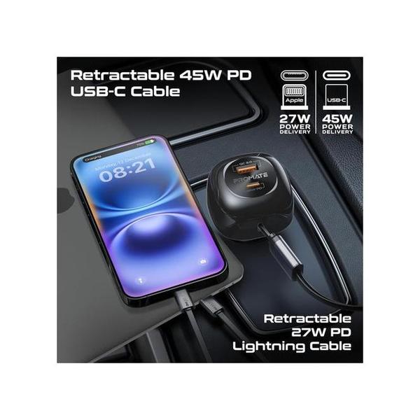 Promate POWERDRIVE-RCI81 Car Charger With 81W Total Output