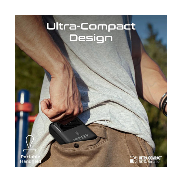 Promate, PowerPod-10 Ultra Compact 35W SuperSpeed™ Power Bank with Built-In USB-C Cable - POWERPOD-10