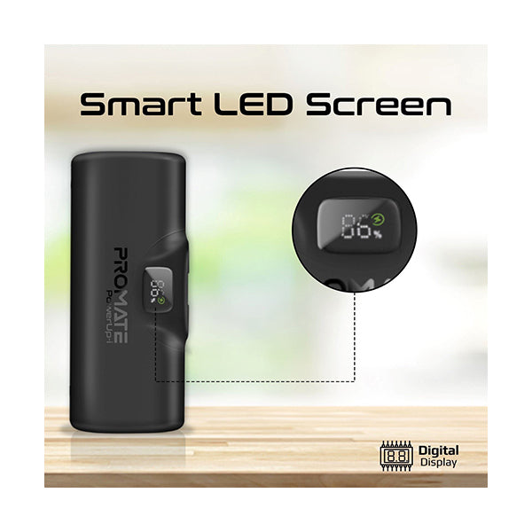 Promate, Powerup-I, 5000mAh Ultra Compact 20W Power Bank With Built-In Lightning - POWERUP-I