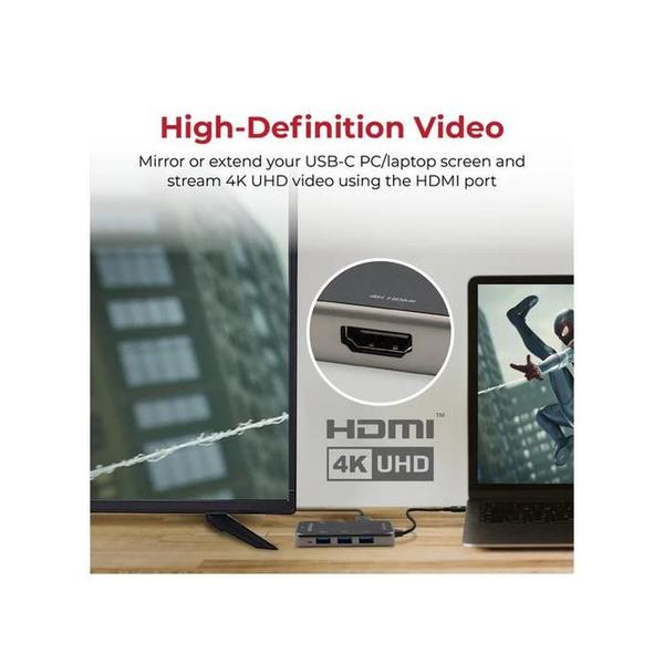 Promate PRIMEHUB-MINI Ultra-Compact USB-C Hub with 100W Power Delivery