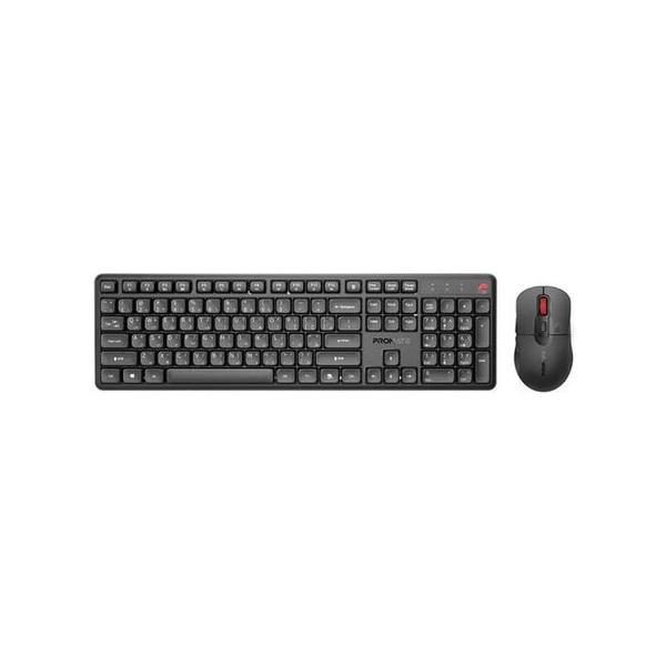 Promate ProCombo-15 Ergonomic Wireless Keyboard with Silent Keys and 5000DPI Mouse