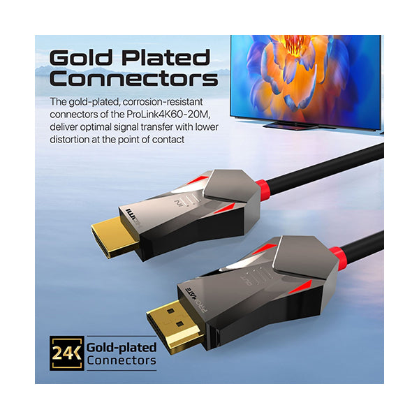 Promate, Prolink4K60-20m Ultra-High Definition (UHD) 2.0 HDMI Cable - PROLINK4K60-20M