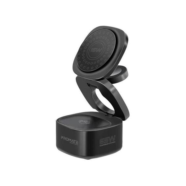 Promate Rubix-65W-UK 65W GaNFast Foldable MagSafe Compatible Wireless Charging Station