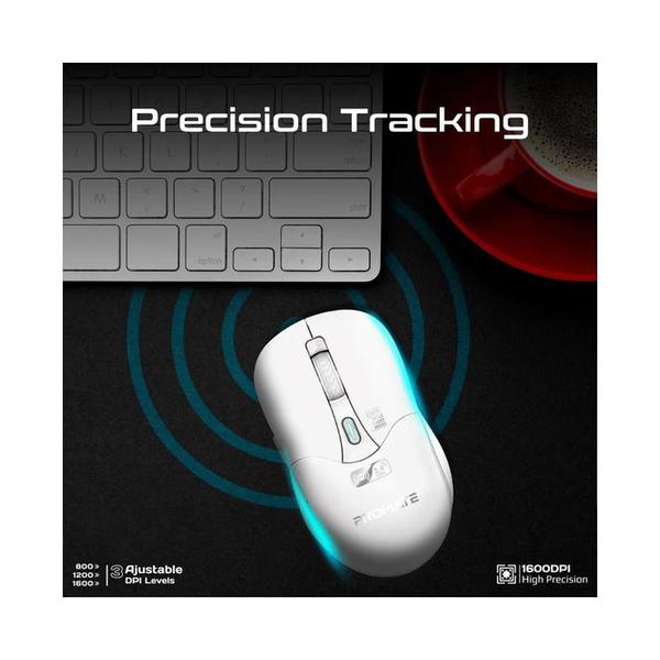 Promate, Samo, Dual Mode Rechargeable Wireless Mouse with BT & RF Connectivity