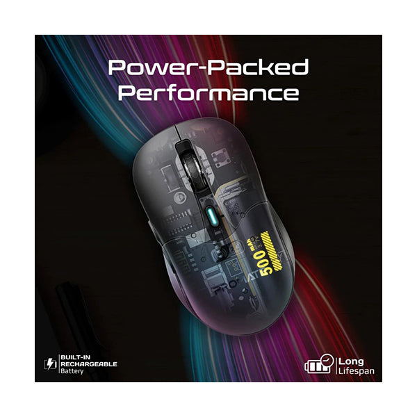 Promate, Samo, Dual Mode Rechargeable Wireless Mouse with BT & RF Connectivity