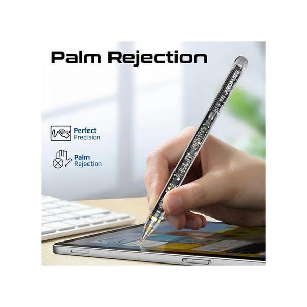 Promate TransPen Transparent Precision Active Stylus Pen with Palm Rejection