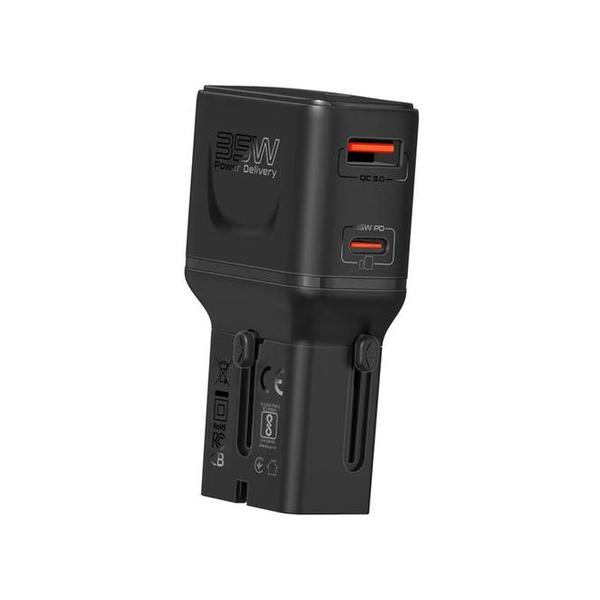 Promate TriPlug-PD35 35W Power Delivery Multi-Port Travel Adapter